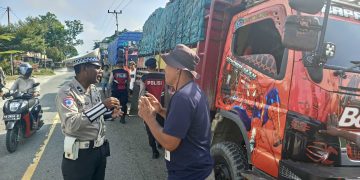 Cegah Laka Lantas, Satlantas Keerom Gencarkan Sosialisasi Over Dimensi dan Over Load