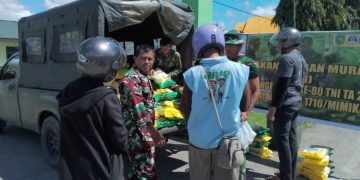 Kodim 1710/Mimika Gelar Gerakan Pangan Murah, Harga Beras Sangat Murah