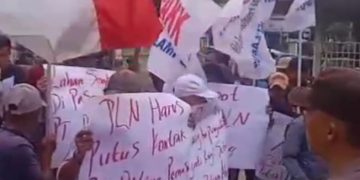 Puluhan Massa Desak BPN Lampung Ukur Ulang HGU PT Huma Indah Mekar