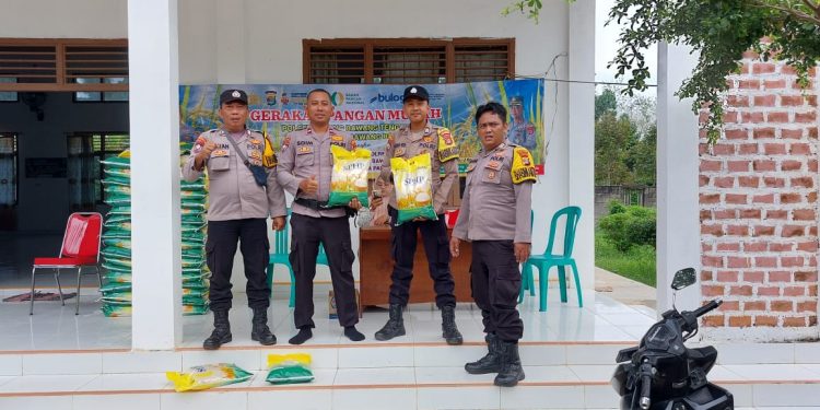 Polsek Tulang Bawang Tengah Gelar Gerakan Pangan Murah