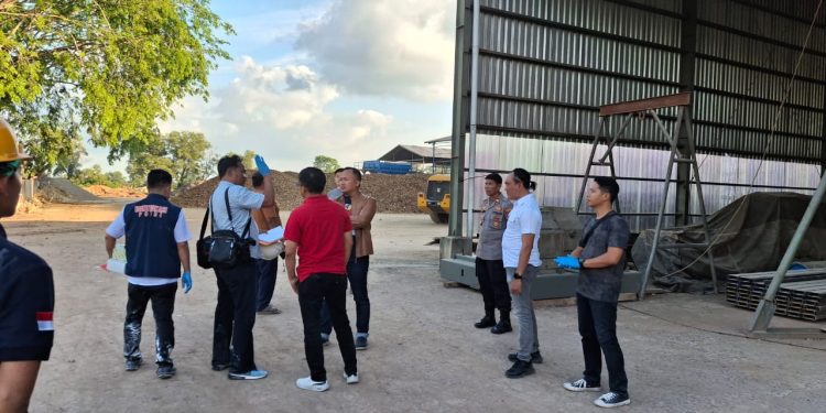 Kapolres Tubaba Tinjau Pabrik Sagu PT. Mentari Prima Jaya Abadi Meledak