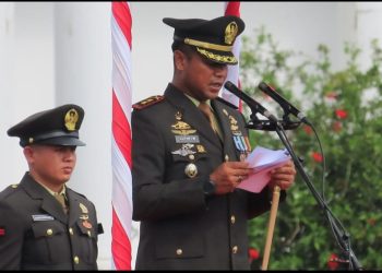 Kodim 1710/Mimika, Bersama Satuan TNI Se-garnisun Gelar Upacara Peringatan HUT TNI ke 80