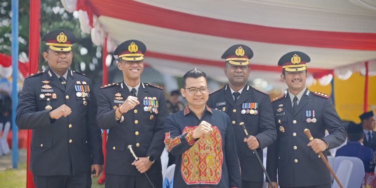 Kapolres Keerom Hadiri Upacara Peringatan HUT TNI ke 80, Tegaskan Soliditas TNI-Polri