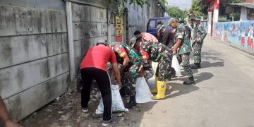 Koramil 410-01/Panjang Gelar Karya Bakti dan Gotong Royong