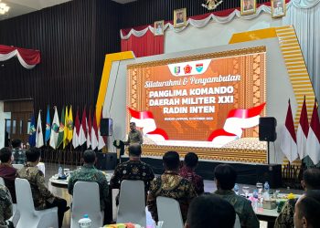 Mad Hasnurin Hadiri Silaturahmi dan Penyambutan Pangdam XXI/Radin Inten Mayjen TNI Kristomei Sianturi
