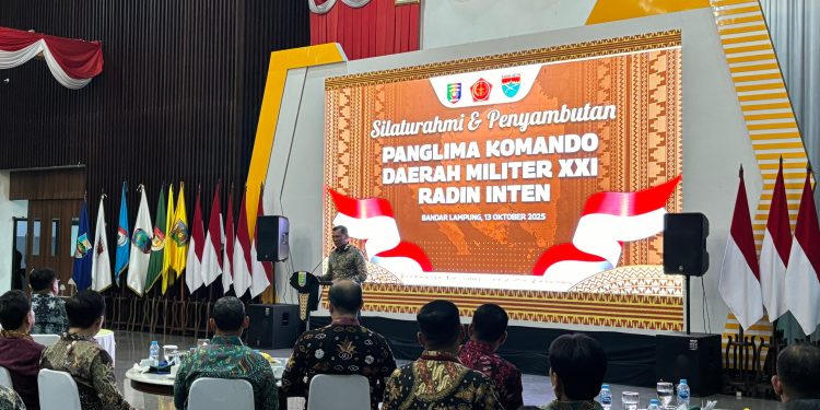 Mad Hasnurin Hadiri Silaturahmi dan Penyambutan Pangdam XXI/Radin Inten Mayjen TNI Kristomei Sianturi