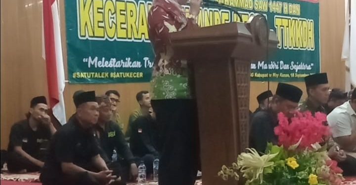 Bupati Ayu Assalasiah Hadiri Peringatan Maulid Nabi Muhammad SAW dan Keceran TTLKDH di Way Kanan