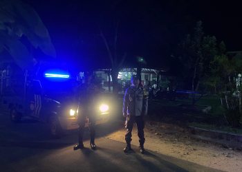 Ciptakan Situasi Aman dan Kondusif, Polsek Tumijajar Gelar Patroli Malam