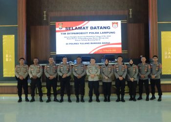 Ditpamobvit Polda Lampung Laksanakan Supervisi Pamobvit Tahap II TA. 2025 di Polres Tulang Bawang Barat