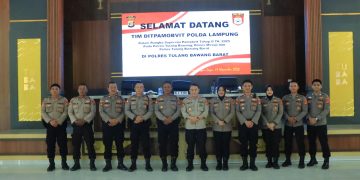 Ditpamobvit Polda Lampung Laksanakan Supervisi Pamobvit Tahap II TA. 2025 di Polres Tulang Bawang Barat