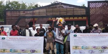 Jack Mekawa Bersama Tujuh Wilayah Adat Dewan Distrik dan Pemuda Deklarasi Keerom Zona Damai