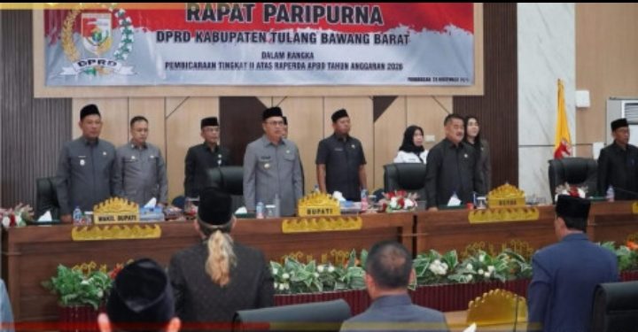 DPRD Tulang Bawang Barat Sahkan Raperda APBD 2026