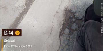 Rekonstruksi Jalan Ruas Muara Putih-Kali Sari Menelan Anggaran 3,33 Milyar Terkesan Asal Jadi