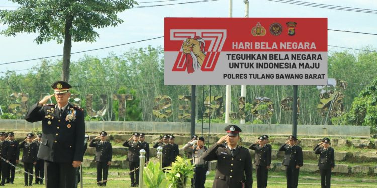 Polres Tulang Bawang Barat Gelar Upacara Peringatan Hari Bela Negara ke 77