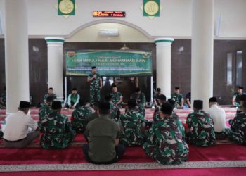 Kodim 0410/KBL Gelar Peringatan Isra Mi’raj Nabi Muhammad SAW Tahun 1447 H/2026 M