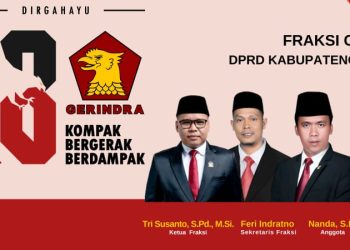 DPC Partai Gerindra OKI Ucapkan Selamat HUT ke 18, Ketua Serukan Kompak, Bergerak, dan Berdampak