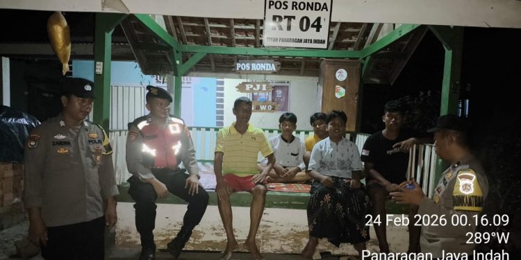 Personil Polsek TBT, Gelar Patroli Siskamling Dini Hari Guna Cegah Gangguan Kamtibmas di Bulan Ramadhan