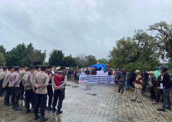 Polres Tubaba Laksanakan Pengamanan Kegiatan Aksi Damai Penyampaian Aspirasi FMBB