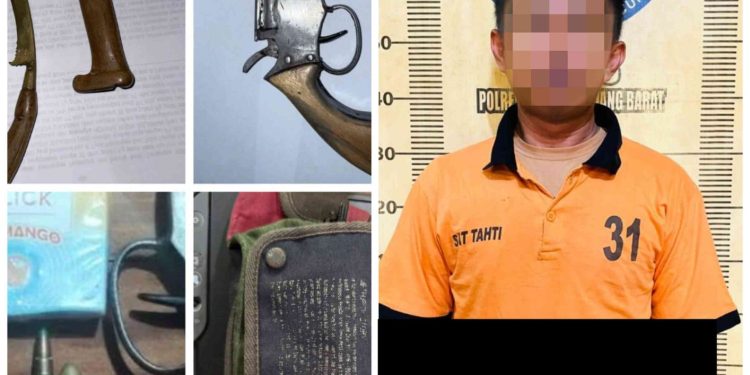 Sat Reskrim Polres Tubaba Amankan Warga Terusan Unyai Kedapatan Memiliki Senjata Api Rakitan