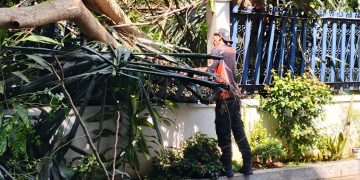 Pelda Enang Kamaludin, Pimpin Evakuasi Pohon Tumbang