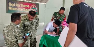 Semangat Kepedulian Sosial Ditunjukkan oleh Personel Koramil 410-01/Panjang