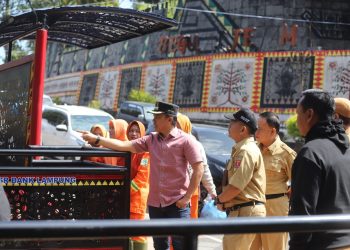 Bupati Lampung Barat Percantik Taman di Hamtebiu