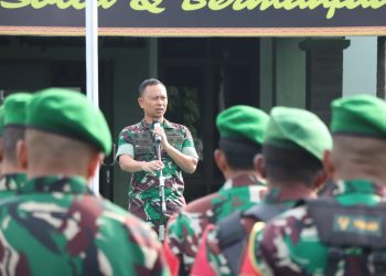 Jelang Lebaran Hari Raya Idul Fitri,  Jajaran Babinsa dan Seluruh Prajurit Kodim 0410/KBL Melaksanakan Apel Sekaligus Jam Komandan