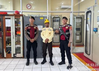 Siaga Tinggi! Sat Samapta Polres Tulang Bawang Amankan Instalasi Strategis Pt Pln, Pastikan Pasokan Listrik Aman Dan Stabil