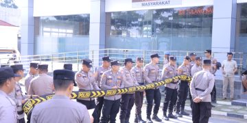 Polres Tulang Bawang Gelar Simulasi Sispam Mako Pasukan Ton dalam Siap Jaga Kedaulatan Keamanan Wilayah Tulang Bawang