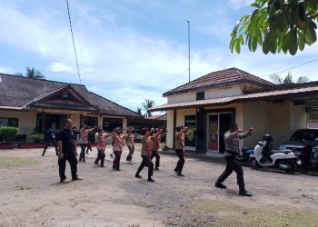 Bekali Generasi Emas, Polsek Rawa Jitu Selatan Bekali Saka Bhayangkara dengan Kemampuan Taktis dan Disiplin Tinggi