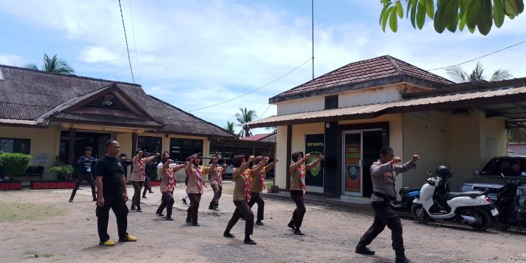 Bekali Generasi Emas, Polsek Rawa Jitu Selatan Bekali Saka Bhayangkara dengan Kemampuan Taktis dan Disiplin Tinggi