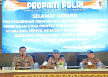 Bid Propam Polda Lampung Lakukan Pembinaan Etika Profesi dan Pemulihan Profesi Polri di Polres Tubaba