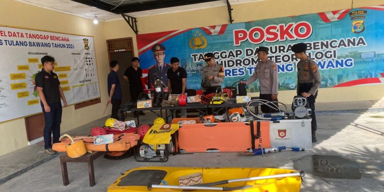 Siaga Tempur Bencana! Polres Tulang Bawang Kerahkan Pasukan Elit ‘On Call’, Pastikan Keselamatan Rakyat Adalah Hukum Tertinggi!