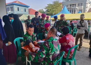 Dalam Rangka HUT Lanal Lampung ke 61, Kopda Ridwan Turut serta Monitoring dan Dukung Kegiatan Donor Darah